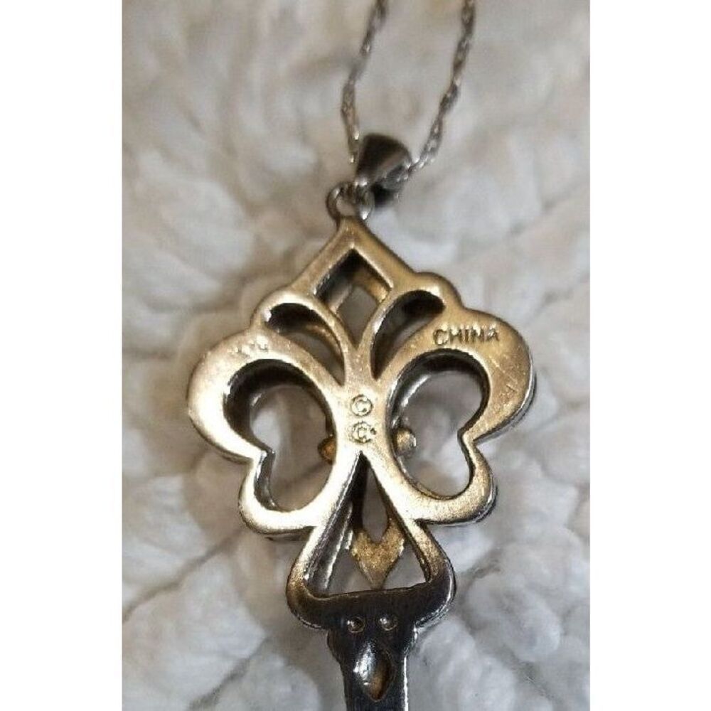 .925 Skeleton Key Pendant Necklace View 3